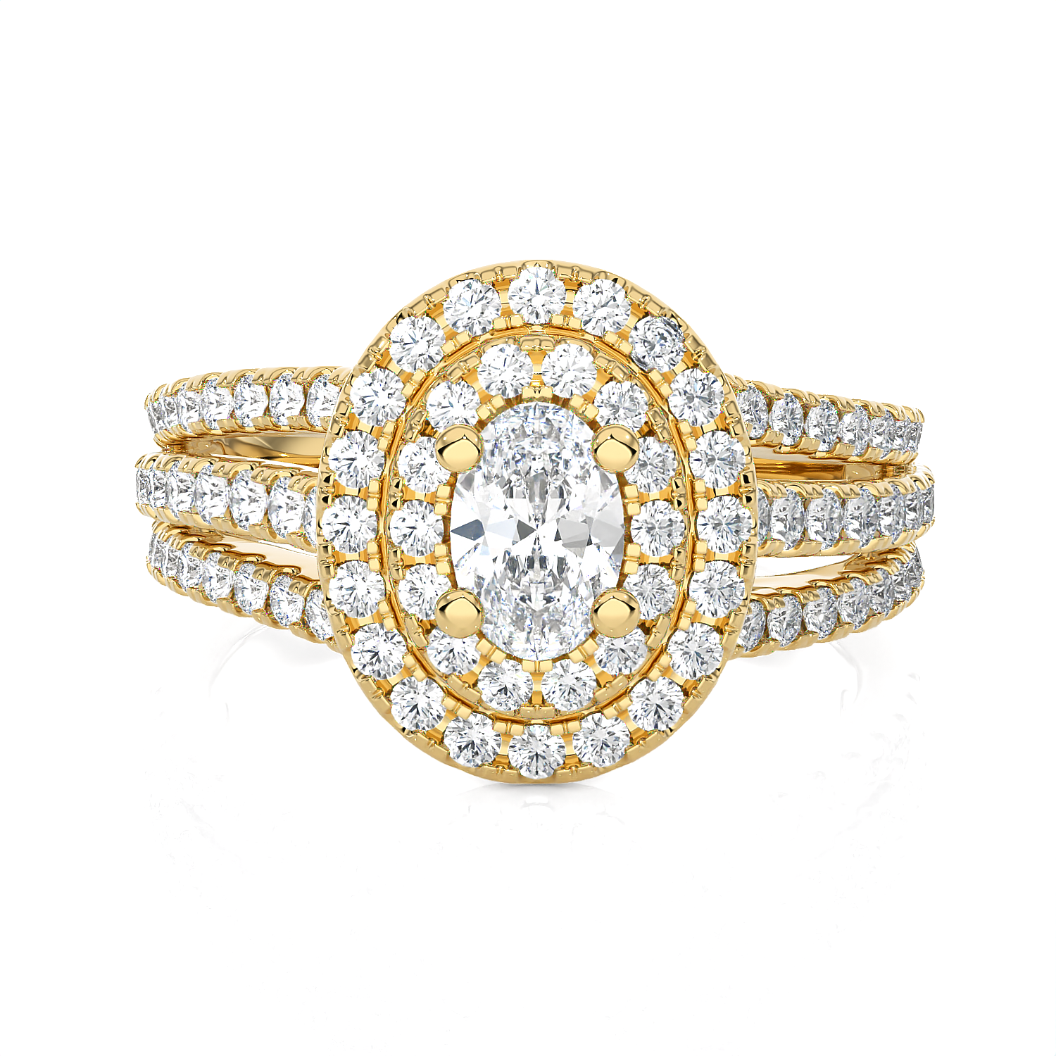 Oval Lab Grown Diamond Halo Engagement Ring