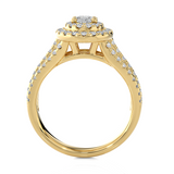Oval Lab Grown Diamond Halo Engagement Ring