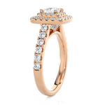 Princess-Cut Lab Grown Diamond Halo Engagement Ring
