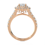 Princess-Cut Lab Grown Diamond Halo Engagement Ring