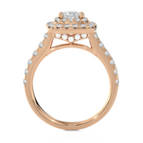 Princess-Cut Lab Grown Diamond Halo Engagement Ring