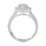 Princess-Cut Lab Grown Diamond Halo Engagement Ring