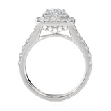 Princess-Cut Lab Grown Diamond Halo Engagement Ring