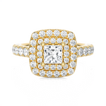 Princess-Cut Lab Grown Diamond Halo Engagement Ring
