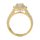 Princess-Cut Lab Grown Diamond Halo Engagement Ring