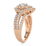 2 1/4 ctw Oval Lab Grown Diamond Halo Engagement Ring