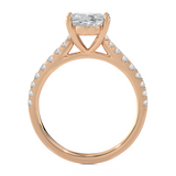 2 1/2 ctw Oval Lab Grown Diamond Side Stone Engagement Ring