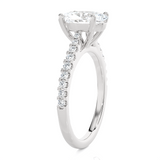 2 1/2 ctw Oval Lab Grown Diamond Side Stone Engagement Ring