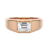 Emerald-Cut Lab Grown Diamond Solitaire Engagement Ring