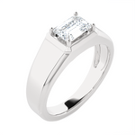Emerald-Cut Lab Grown Diamond Solitaire Engagement Ring