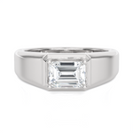 Emerald-Cut Lab Grown Diamond Solitaire Engagement Ring