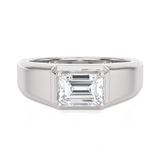 Emerald-Cut Lab Grown Diamond Solitaire Engagement Ring