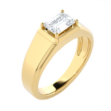Emerald-Cut Lab Grown Diamond Solitaire Engagement Ring