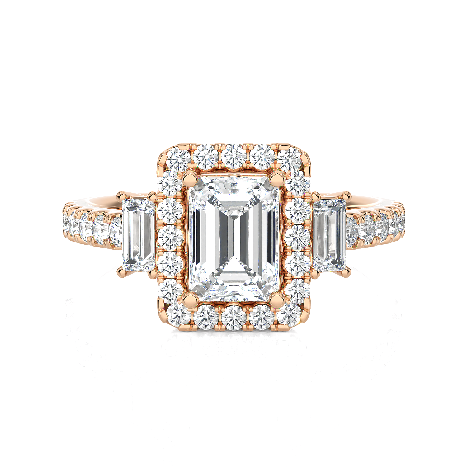 1 1/2 ctw Emerald-Cut Three Stone Lab Grown Diamond Ring