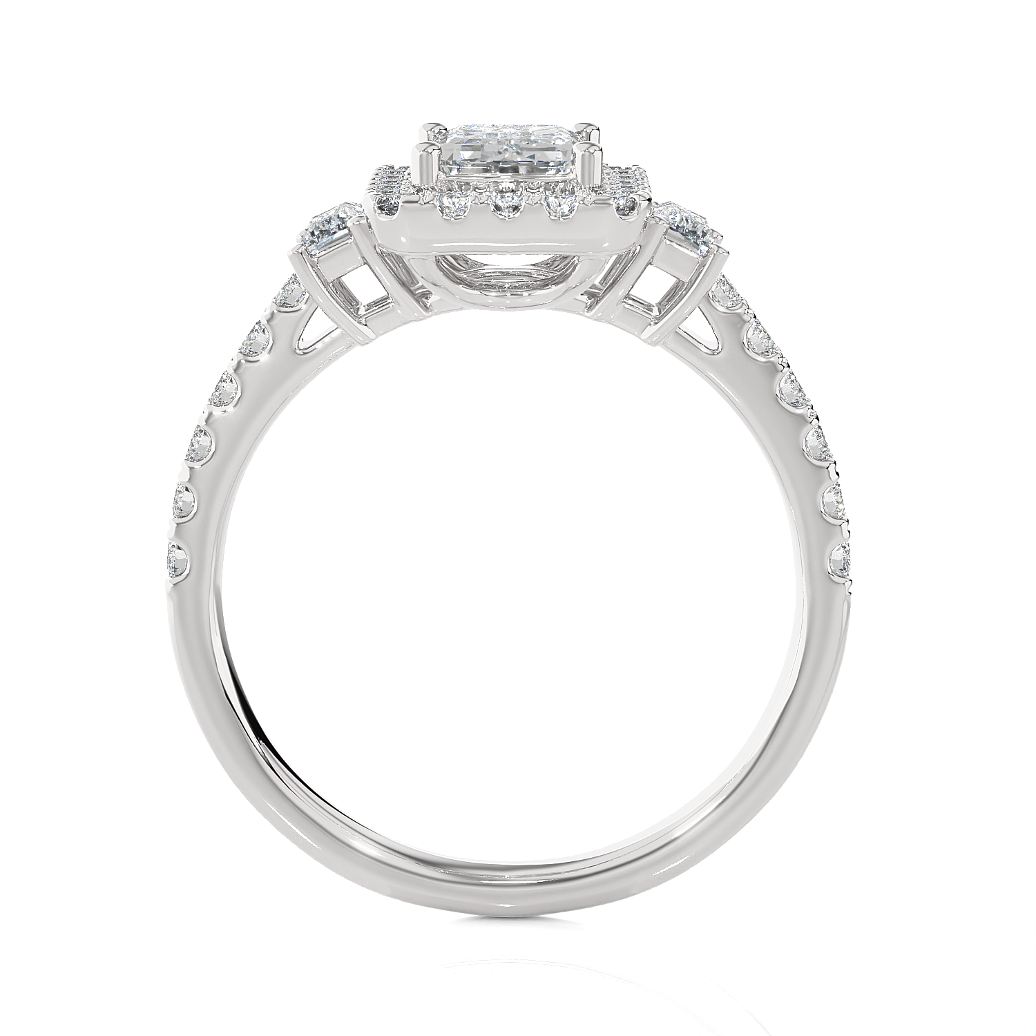 1 1/2 ctw Emerald-Cut Three Stone Lab Grown Diamond Ring