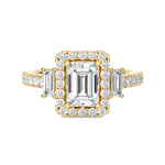 1 1/2 ctw Emerald-Cut Three Stone Lab Grown Diamond Ring