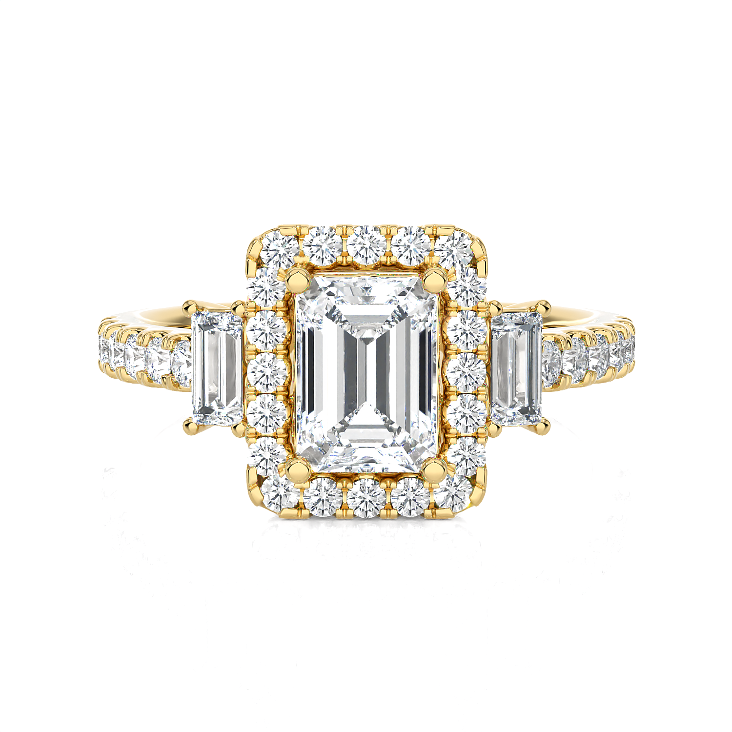 1 1/2 ctw Emerald-Cut Three Stone Lab Grown Diamond Ring