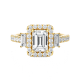 1 1/2 ctw Emerald-Cut Three Stone Lab Grown Diamond Ring