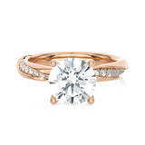 2 1/3 ctw Round Lab Grown Diamond Side Stone Engagement Ring