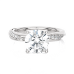 2 1/3 ctw Round Lab Grown Diamond Side Stone Engagement Ring