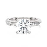 2 1/3 ctw Round Lab Grown Diamond Side Stone Engagement Ring