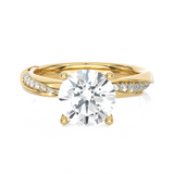 2 1/3 ctw Round Lab Grown Diamond Side Stone Engagement Ring