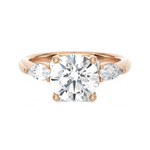 2 5/8 ctw Round Lab Grown Diamond Side Stone Engagement Ring