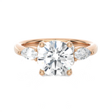 2 5/8 ctw Round Lab Grown Diamond Side Stone Engagement Ring