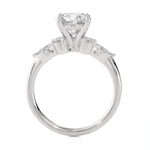 2 5/8 ctw Round Lab Grown Diamond Side Stone Engagement Ring