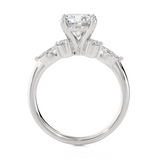 2 5/8 ctw Round Lab Grown Diamond Side Stone Engagement Ring