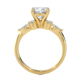 2 5/8 ctw Round Lab Grown Diamond Side Stone Engagement Ring