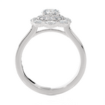1 1/2 ctw Round Lab Grown Diamond Halo Engagement Ring