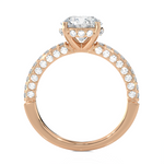 2 7/8 ctw Round Lab Grown Diamond Side Stone Engagement Ring