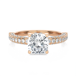 2 5/8 ctw Round Lab Grown Diamond Side Stone Engagement Ring