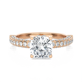 2 5/8 ctw Round Lab Grown Diamond Side Stone Engagement Ring