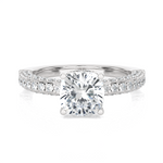 2 5/8 ctw Round Lab Grown Diamond Side Stone Engagement Ring