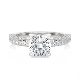 2 5/8 ctw Round Lab Grown Diamond Side Stone Engagement Ring