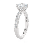 2 5/8 ctw Round Lab Grown Diamond Side Stone Engagement Ring