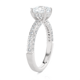 2 5/8 ctw Round Lab Grown Diamond Side Stone Engagement Ring