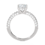 2 5/8 ctw Round Lab Grown Diamond Side Stone Engagement Ring