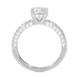 2 5/8 ctw Round Lab Grown Diamond Side Stone Engagement Ring