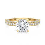 2 5/8 ctw Round Lab Grown Diamond Side Stone Engagement Ring