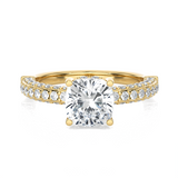 2 5/8 ctw Round Lab Grown Diamond Side Stone Engagement Ring