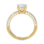 2 5/8 ctw Round Lab Grown Diamond Side Stone Engagement Ring