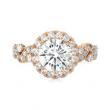 2 3/8 ctw Round Lab Grown Diamond Halo Engagement Ring