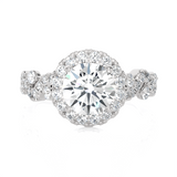 2 3/8 ctw Round Lab Grown Diamond Halo Engagement Ring