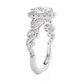 2 3/8 ctw Round Lab Grown Diamond Halo Engagement Ring