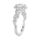 1 1/5 ctw Round Lab Grown Diamond Halo Engagement Ring
