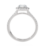 1 1/3 ctw Round Lab Grown Diamond Halo Engagement Ring