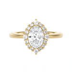1 1/5 ctw Oval Lab Grown Diamond Halo Engagement Ring